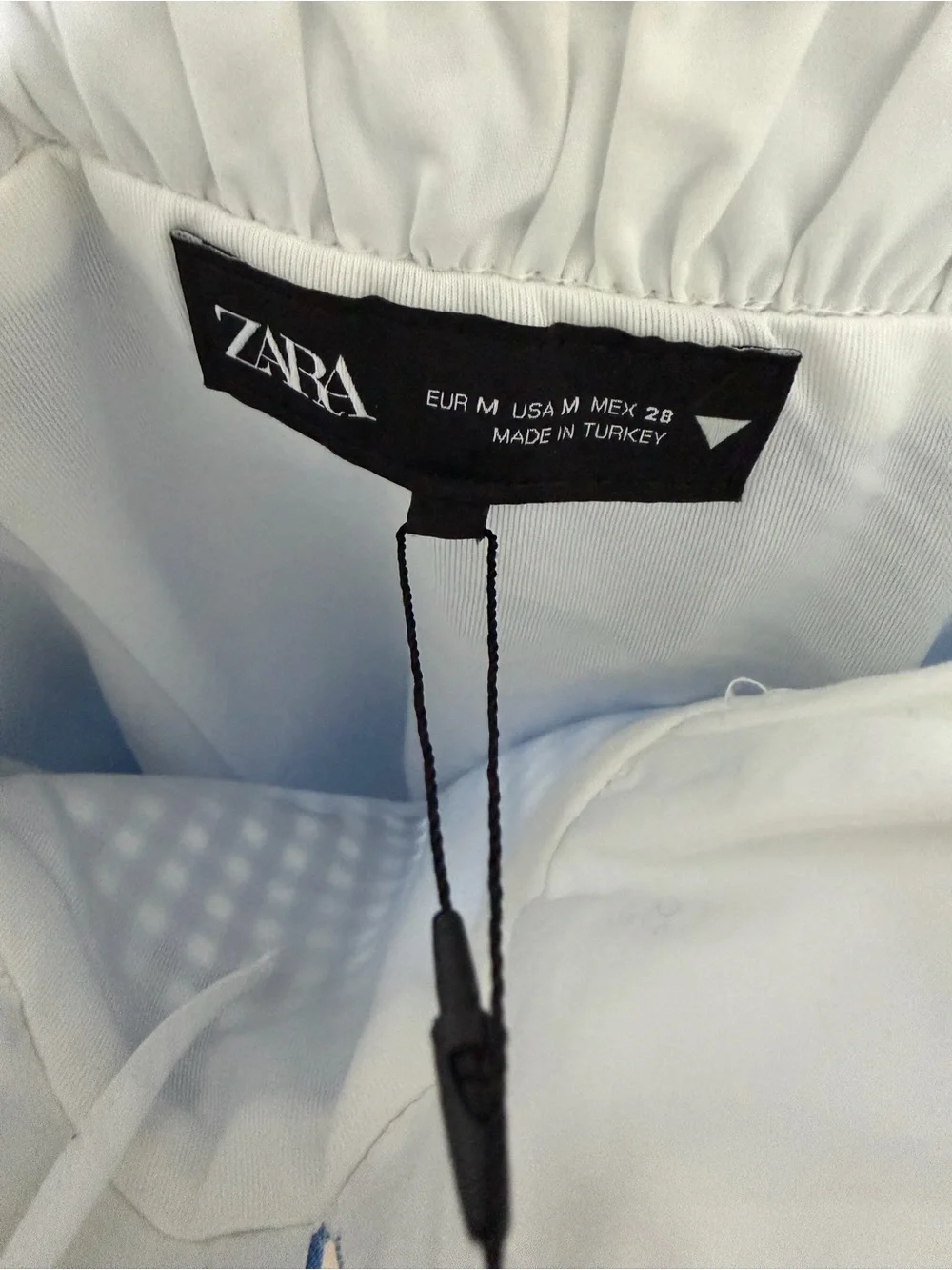 Zara Gingham Chexk Mini Dress Stretch NEW M - Picture 4 of 8